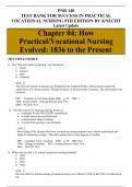 Chapter 04: How Practical/Vocational Nursing Evolved: 1836 to the Present  (PNR 140) TEST BANK FOR SUCCESS IN PRACTICAL VOCATIONAL NURSING 9TH EDITION BY KNECHT Latest Update