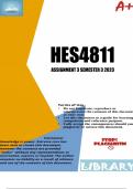 HES4811 Assignment 3 (DETAILED ANSWERS) Semester 2 2023 (799045) - DUE 06 October 2023 @ 23h00 