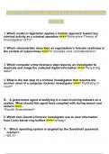 WGU C702 Forensics and Network Intrusion Pre-Assessment Questions and Answers 