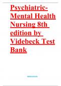 BUNDLED Psychiatric nursing TESTBANKS!!!! 100% VERIFIED!!EVERYTHING YOU NEED TO PASS IS HERE!!!