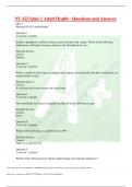 NU 623 Quiz 1 Adult Health - Questions and Answers Quiz 1 Herzing NU 623 Adult Health Question 1 1.4 out of 1.4 points Sondra’s peripheral vestibular disease causes dizziness and vertigo. Which of the following medications will help to decrease edema in t