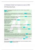 Air Methods Critical Care Exam(correct answers 2023) ATI Critical Care Exam Before PFT's how long should a patient refrain from smoking? Using an inhaler? - Answer- smoking: 6-8 h inhaler: 4-6 h What test must you do before performing an arterial punct