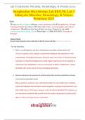 Straighterline Microbiology Lab BIO250L Lab 5 Eukaryotic Microbes, Parasitology, & Viruses Worksheet 2023