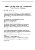 Aquifer FM Qs at end of case 1-40 Questions With Complete Solutions