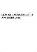 LLW2601 ASSIGNMENT 2 ANSWERS 2023.