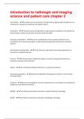 introduction to radiologic and imaging science and patient care chapter 2Rated 100% Correct!! 