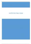 Nutrition Final Exam (NUTRI 300) Los Rios Community College