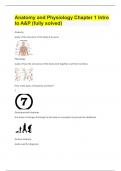 Anatomy and Physiology Chapter 1 Intro to A&P (fully solved)