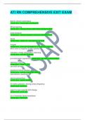 ATI RN COMPREHENSIVE PREDICTOR2019FORM A(180 Q&A) 100% CORRECT |  ALL VERSIONS 