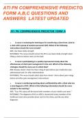 ATI PN COMPREHENSIVE PREDICTOR FORM A,B,C  LATEST UPDATE 2024