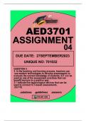 AED3701 ASSIGNMENT 04 DUE 27SEPTEMBER 2023Title: The Enforcement Mechanisms of CEDAW: Individual Complaint Processes and Challenges   Introduction: The Convention on the Elimination of All Forms of Discrimination Against Women (CEDAW) stands as one of the