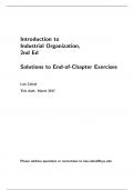 Introduction to Industrial Organization, 2nd Ed Solutions to End-of-Chapter Exercises  Verified Answer