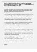 COUN 6722 COUNSELING AND PSYCHOTHERAPY THEORIES DISCUSSION WEEK (7,8,2,11,9,10,5)  QUESTIONS AND CORRECT ANSWERS (2023-2024) TAKE TEST: EXAM 