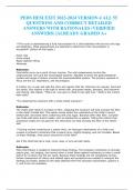 PEDS HESI EXIT 2023-2024 VERSION 4 ALL 55 QUESTIONS AND CORRECT DETAILED ANSWERS WITH RATIONALES (VERIFIED ANSWERS) |ALREADY GRADED A+ 