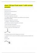 chem 210 psu Funk exam 1 with correct answers