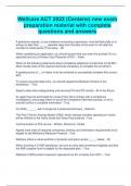 Wellcare ACT 2022 (Centene) new exam preparation material with complete questions and answers