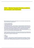  HESI - Medical Surgical Nursing questions and answers well illustrated.