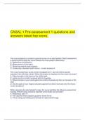   CASAL 1 Pre-assessment 1 questions and answers latest top score.