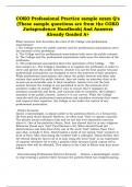 COKO Professional Practice sample exam Q's (These sample questions are from the COKO Jurisprudence Handbook) And Answers Already Graded A+