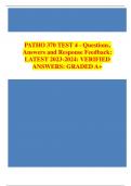 PATHO 370 TEST 4 - Questions, Answers and Response Feedback