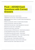 Picat – ASVAB Exam Questions with Correct Answers