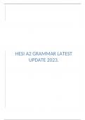 HESI A2 GRAMMAR LATEST UPDATE 2023.