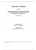 Solution Manual for Organizational Communication Approaches and Processes 7th Edition By Katherine Miller, Joshua Barbour