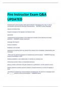 Fire Instructor Exam Q&A  UPDATED