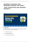 MATERNITY NURSING: AND NEWBORN NURSING TEST BANK PART 3