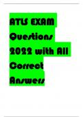 ATLS EXAM Questions 2022 with All Correct Answers Graded A+ 