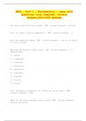 NBCE - Part 1 / Biochemistry - Irene Gold Questions with Complete Correct Answers_2023/2024 Updated 