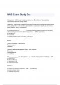 NAB Exam Study Set Questions & Answers 2023 ( A+ GRADED 100% VERIFIED)