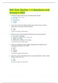 Dell Quiz Section 1-4 Questions and Answers 2023