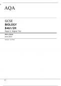 AQA GCSE BIOLOGY 8461/2H Paper 2 Higher Tier Mark scheme June 2023