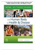 Test Bank for the Human Body in Health and Disease 8th Edition | (Patton et al., 2023) | All Chapters Covered