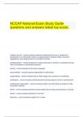  NCCAP National Exam Study Guide questions and answers latest top score.