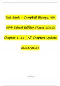 Test Bank - Campbell Biology, 9th AP® School Edition (Reece 2012) Chapter 1-56 | All Chapters Update 2023/2024