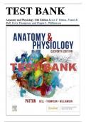 Test Bank for Anatomy and Physiology, 11th Edition by Patton 2023 |Chapter 1-48 | All Chapters