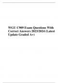 WGU C909 Exam Questions With Correct Answers 2023/2024 (Latest Update Graded A+)