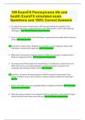 109 ExamFX Pennsylvania life and health ExamFX simulated exam Questions and 100% Correct Answers