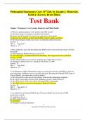 Test Bank - Prehospital Emergency Care, 11th Edition (Mistovich, 2018), Chapter 1-46 | All Chapters