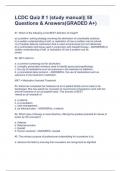 LCDC Quiz # 1 (study manual)| 50 Questions & Answers(GRADED A+)