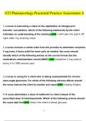 Ati pharmacology practice assessment A. questions and answers latest 2023 - 2024 [100% correct answers]