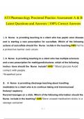 ATI Pharmacology Practice Assessment A & B (1) questions and answers latest 2023 - 2024 [100% correct answers]