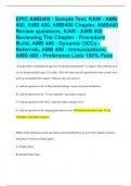 EPIC AMB400 - Sample Test, KAW - AMB 400, AMB 400, AMB400 Chapter, AMB400 Review questions, KAW - AMB 400 Reviewing The Chapter - Procedure Build, AMB 400 - Dynamic OCCs - Referrals, AMB 400 - Immunizations, AMB 400 - Preference Lists 100% Pass