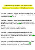 ATI Pharmacology Proctored 2019 A Practice Test questions and answers latest 2023 - 2024 [100% correct answers]