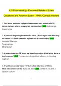 ATI Pharmacology Proctored Retake 4 Exam questions and answers latest 2023 - 2024 [100% correct answers]