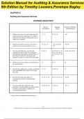 Solution Manual For Auditing & Assurance Services 9th Edition by Timothy Louwers, Penelope Bagley, Allen Blay, Jerry Strawser and Jay Thibodeau