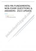 HESI RN FUNDAMENTAL NGN EXAM QUESTIONS & ANSWERS  2023 UPDATE