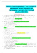 Frances Guide Question Bank | Pass Your Adult-Gerontology Acute Care (AGACNP) Certification Exam-with 100% verified solutions-2023-2024